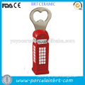 ceramic telephone booth bottle opener for beer promotional gifts